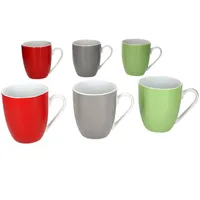 Mambocat Kaffeetasse 0,35 l Mehrfarbig 6 St.