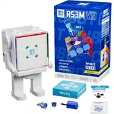 Aigidusansu MOYU RS3M V5 Magnetwürfel 3x3x3 Zauberwürfel, Professional Ball Core UV Magnetischer Stickerloser Magic Cube Roboter, 3D Puzzle Spiele für Kinder und Erwachsene (Maglev Version Robot)