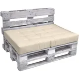 Beautissu Palettenkissen Sitzkissen ECO Elements Sitz 120x80x15cm Natur