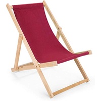 Holz Sonnenliege Strandliege Liegestuhl aus Holz Gartenliege 2 Stück (bordeaux)