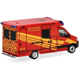 HERPA 098755 - Mercedes-Benz Sprinter '18 Fahrtec Rettungswagen Feuerwehr 1:87