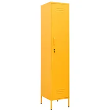 vidaXL Schließfachschrank Metall 35 x 46 x 180 cm Senfgelb