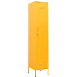 vidaXL Schließfachschrank Metall 35 x 46 x 180 cm Senfgelb