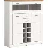 xonox.home Barschrank 124 x 140 x 37 cm Weiß