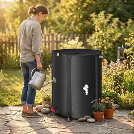 MuCoLa 500L Faltbarer Wasserspeicher 500 l Schwarz