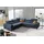kaiser möbel Designer-Ecksofa mit Schlaffunktion und Bar GRECO III Avra Blau Links
