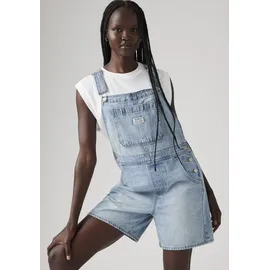 Levi's Latzhose "UTILITY SHORTALL", Damen, Gr. XS (34), N-Gr, summer job, Web, Obermaterial: 100% Baumwolle, unifarben, relaxed fit ca. Mitte Oberschenkel, Hosen, Sommerhose im Five-Pocket Style