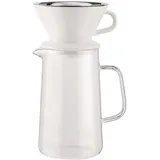 Alessi Slow coffee Set transparent/weiß