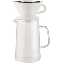 Alessi Slow coffee Set transparent/weiß