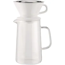 Alessi Slow coffee Set transparent/weiß