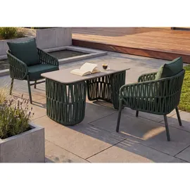 MCW Loungetisch Gartentisch 90 x 45 x 43 cm Grün/Weiß