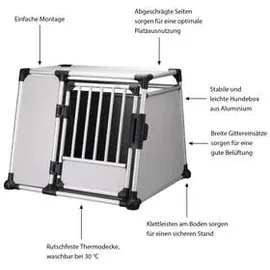Trixie Transportbox Aluminium L-XL 94x88x75cm silber/hellgrau