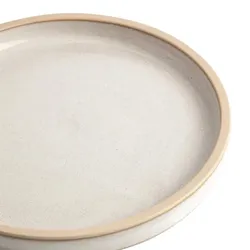 Gastronoble 6 Olympia Canvas flache Teller | 25cm | Steingut | weiß