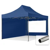 TOOLPORT Faltpavillon 3 x 4,5 m inkl. 2 Seitenteile Dunkelblau