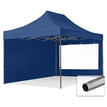 TOOLPORT Faltpavillon 3 x 4,5 m inkl. 2 Seitenteile Dunkelblau