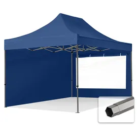 TOOLPORT Faltpavillon 3 x 4,5 m inkl. 2 Seitenteile Dunkelblau