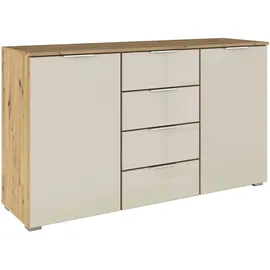 OTTO home Kombikommode 120 x 81 x 42 cm Eiche Artisan / Beige
