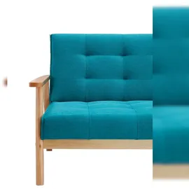 SalesFever Schlafsofa skandinavisch Strukturstoff Eukalyptus Massivholz Relaxfunktion