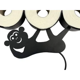 DanDiBo Ambiente DanDiBo Toilettenpapierhalter Schwarz Metall Affe Klopapierhalter Toilettenrollenhalter Wc Rollenhalter Ersatzrollenhalter