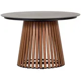 VCM Max Gartentisch Ø 115 x 75 cm Teak/Grau