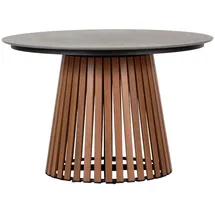VCM Max Gartentisch Ø 115 x 75 cm Teak/Grau