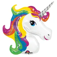 amscan® Unicorn SuperShape Folienballon 83 cm x 73 cm mehrfarbig