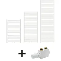 Feuer-Anker Badheizkörper 400 x 1200 mm weiß Mittelventil