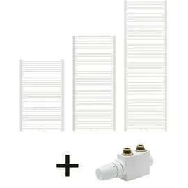 Feuer-Anker Badheizkörper 400 x 1200 mm weiß Mittelventil