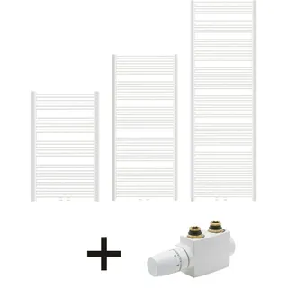 Feuer-Anker Badheizkörper 400 x 1200 mm weiß Mittelventil