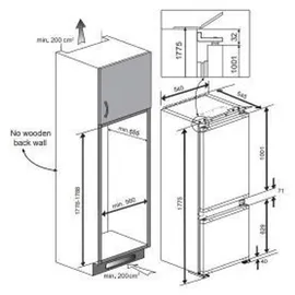 Beko BCHA275K4SN Einbau-Kühlgefrierkombination (262 l, 1775 mm hoch)