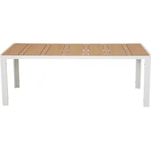 VCM Gartentisch 205 x 90 x 75 cm Teak-Dekor