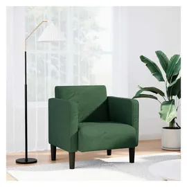 vidaXL Sessel mit Armlehnen Cordstoff 58,30 x 54 x 58,60 cm Dunkelgrün mit Rollen