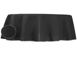 Haus und Deko Tischdecke Tischdecke Gartentischdecke oval PVC Weichschaum rutschfest Outdoor (1-tlg) schwarz 140 cm x 180 cm