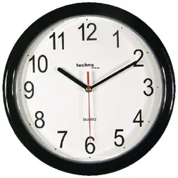Techno Trade TechnoLine Wanduhr Quarz WT600 25 x 2,4 cm Schwarz