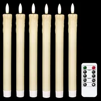  Eldnacele LED Tropfwachs Kerzen 10 Tasten Fernbedienung batteriebetriebene Hochzeitsdekoration 
