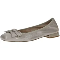 CAPRICE Damen Ballerinas aus Leder mit Blockabsatz, Grau (Stone