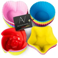 AVANA Wiederverwendbare Muffinformen aus hochwertigem Silikon (36er Set) Muffin