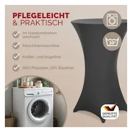 DETEX Stehtischhusse Anthrazit Ø80cm