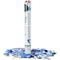 Relaxdays Party Popper 40 cm 100 St. Blau/Silber