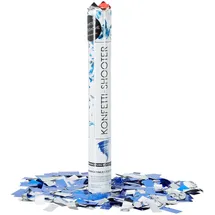 Relaxdays Party Popper 40 cm 100 St. Blau/Silber