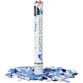 Relaxdays Party Popper 40 cm 100 St. Blau/Silber