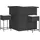 vidaXL Gartenbar Set 3-tlg. Schwarz