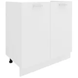 VCM Waschbeckenschrank Esilo Weiß 80x82x46 cm Spülenschrank Unterschrank Spüle Küche