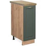 Vicco Apothekerschrank Fame-Line, 30 cm, AP Eiche, Grün-Gold Landhaus/Goldkraft Eiche - Grün,