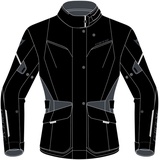 Dainese Tempest 3 D Dry Lady, Motorradtourenjacke Für Damen, Wasserdichte Jacke, Herausnehmbares Thermofutter, Schulter Und Ellbogenschutz, Schwarz/Schwarz/Ebony, 44