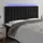 vidaXL LED Kopfteil Schwarz 200x5x118/128 cm Samt