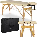 Habys Massageliege Sonia 2 Zonen Massagetisch Klappbar, Kosmetikliege Ultralight gelb|beige