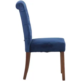 deluke Esszimmerstuhl WALES Samt blau