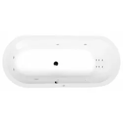 ASTRA O HYDRO Whirlpool Badewanne, 165x75x48cm, weiss