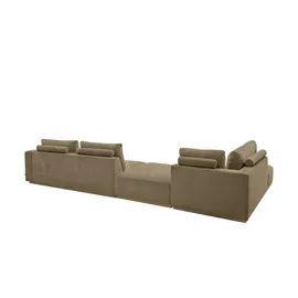 Musterring Eckcouch Mikrofaser 3-Sitzer Beige